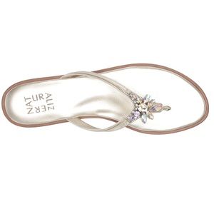 Naturalizer Silver Embellished Sandals